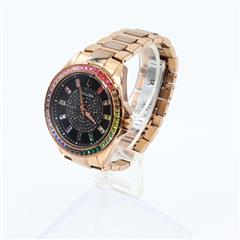 Bulova Crystal Quartz Gemmed Rose Gold Stainless Steel Watch